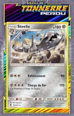Steelix - SL08:Tonnerre Perdu - 125/214 - Carte Pokemon Neuve Francaise - Image 1