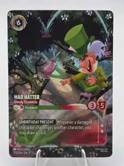 Disney Lorcana Mad Hatter Unruly Eccentric 213/204 Enchanted Holofoil Archazia’s - Image 1