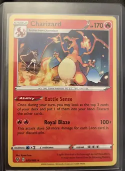 Pokemon TCG Charizard Vivid Voltage Regular Rare Card 025/185 Near Mint - Image 1