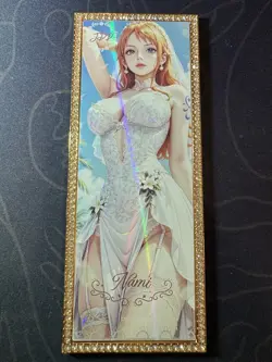 Goddess Nami Bride Diamond Numbered Metal Card Waifu Doujin One Piece - Image 1