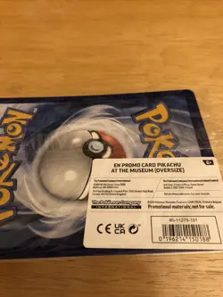 Pikachu At The Museum, Pokemon X Natural History Museum Jumbo Promo Card SEALED - Image 4