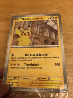 Pikachu At The Museum, Pokemon X Natural History Museum Jumbo Promo Card SEALED - Image 5