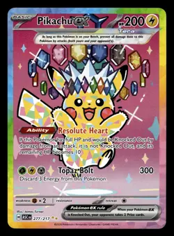 Pikachu ex 277/217 Special Illustration Rare Ascended Heroes Pokemon Card - Image 1