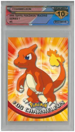 1999 Topps Pokemon CHARMELEON #5 Blue Label 1st Print 💎 DSG 10 Gem Mint - Image 1