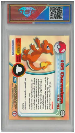 1999 Topps Pokemon CHARMELEON #5 Blue Label 1st Print 💎 DSG 10 Gem Mint - Image 2