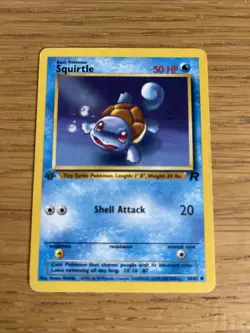 Squirtle pokemon card 1st First edition 68/82. Team Rocket Set 1999. WOTC. - Image 1