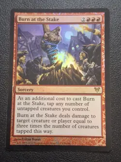 [MTG] Burn at the Stake (130) (AVR) Foil Lightly Played - Image 1