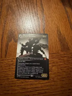 Dark Leo & Shredder (Borderless) - NM - MTG Teenage Mutant Ninja Turtles (TMT) - Image 1