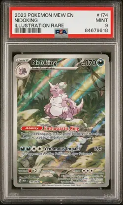2023 POKEMON MEW EN-151 | ILLUSTRATION RARE NIDOKING 174 PSA 9 - Image 1