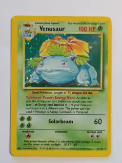 Pokemon TCG Venusaur Base Set 15/102 Holo Unlimited Holo Rare - Image 1