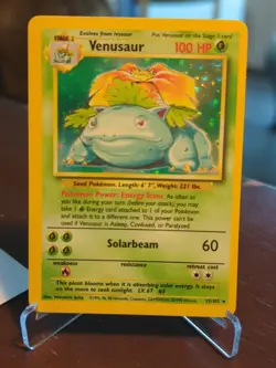 Pokemon TCG Venusaur Base Set 15/102 Holo Unlimited Holo Rare - Image 3