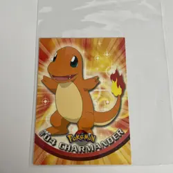 Charmander #04 Pokemon Topps TV Animation Edition 1999 Blue Logo - NM - Image 1