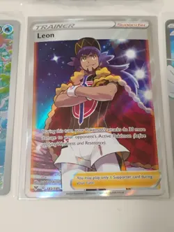 Pokemon Sealed Promo/Leon,Mega Lopunny,Aggron Full Arts/Illustration Rare Cards - Image 3