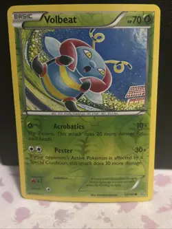 Volbeat 17/160 Reverse Holo Common Primal Clash Pokemon 2015 - Image 1