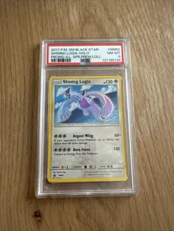 2017 Pokemon SM Black Star Shining Lugia Holo Promo Super Prem Coll PSA 8 SM82 - Image 1