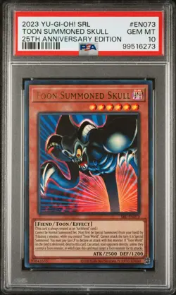 PSA 10 Toon Summoned Skull Ultra Rare SRL-EN073 25th Anniversary (Gem Mint) - Image 1
