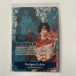 Portgas.D.Ace OP07-053 One Piece Stamped Portgas D Ace Winner Promo 2024 Mint - Image 1