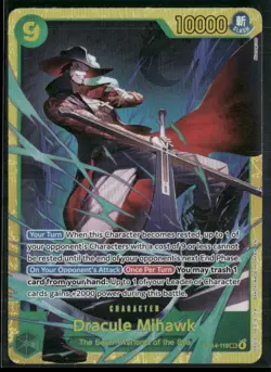 The Azure Sea's Seven #OP14-119 Dracule Mihawk Near Mint or Better - Image 1