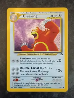 Ursaring Holo 15/75 Neo Discovery Pokemon Card Near Mint - Image 1