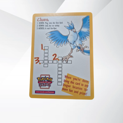 Legendary Birds Pokemon Crossword Puzzle Trading Card Promo Wizards of The Coast - Image 1