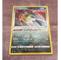 Qwilfish Reverse Holo Common Pokemon Card 101/198 Chilling Reign LP - Image 1