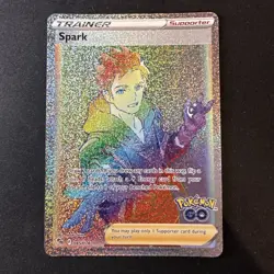 Spark 085/078 Pokemon GO Rainbow Secret Rare Full Art Trading Card Near Mint - Image 1