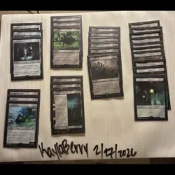 MTG Warhammer 40k Necron Dynasties Commander Deck Opened - Double Sleeved - Image 1