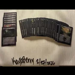 MTG Warhammer 40k Necron Dynasties Commander Deck Opened - Double Sleeved - Image 3