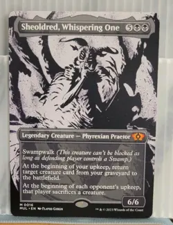 Mtg SHEOLDRED, WHISPERING ONE BORDERLESS NM MUL Multiverse 0016 -Argo- - Image 1