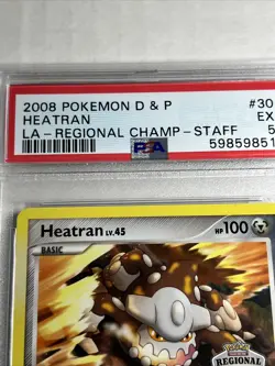 PSA 5 STAFF Heatran 2008 Pokemon Regional Championships Promo 30/146 Pokemon TCG - Image 4
