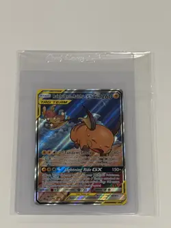 Pokemon Raichu & Alolan Raichu GX 221/236 Sm-Unified Minds Ultra Rare Full Art - Image 1
