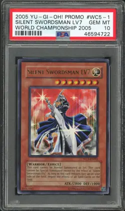 PSA 10 GEM MT 2005 Yu-Gi-Oh! Promo EN001 Silent Swordsman LV7 World Championship - Image 1