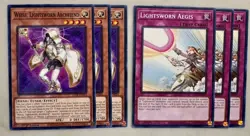 3x Weiss Lightsworn Archfiend + Lightsworn Aegis LEDE 1st Ed Common - Image 1