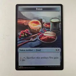 Magic the Gathering Wilds of Eldraine #0012 Food / Rat Token Bordeless Foil - Image 1