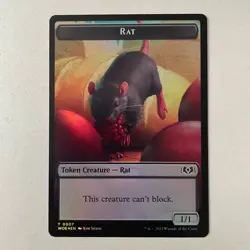 Magic the Gathering Wilds of Eldraine #0012 Food / Rat Token Bordeless Foil - Image 2