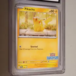 Pokemon Pikachu Illustration Contest 2024 Winner Promo 214 CGC 10 - Image 1