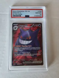 Pokemon Gengar ex Ultra Rare Holo EX 193/162 SV05 Temporal Forces PSA 10 - Image 1