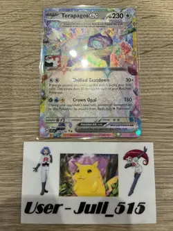 Pokemon TCG - Terapagos ex 128/142 Play Stamped Prize Pack Series 6 Holo - Image 1
