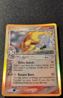 Pokemon EX DELTA SPECIES - #5/113 Flareon - Reverse Holo - ENG - Damaged - Image 4