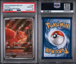 Pokemon TCG Vulpix 138/132 Me01: Mega Evolution Illustration Rare Holo PSA 10 - Image 3