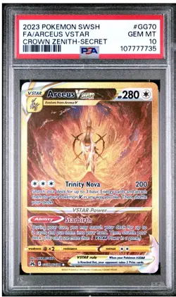 Pokemon Arceus V Star Gold PSA 10 Zenith Crown GG70/GG70 -no Shining Charizard - Image 2