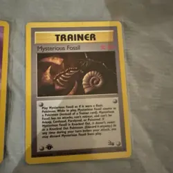 Pokemon Cards Mysterious Fossil and Slowpoke 1ST EDITION Fossil WOTC Common NM - Image 3