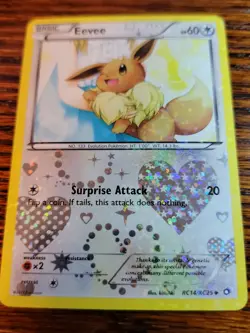 Eevee RC14/RC25 Radiant Collection Pokemon TCG Card Full Holo NM-LP - Image 1