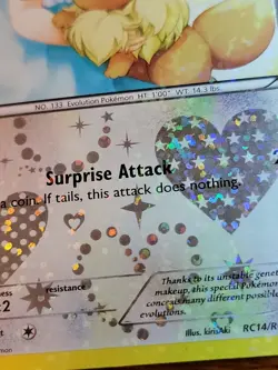 Eevee RC14/RC25 Radiant Collection Pokemon TCG Card Full Holo NM-LP - Image 3