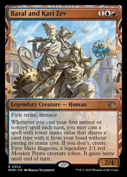 x1 Baral and Kari Zev - Foil - Showcase R MTG March of the Machine M/NM, English - Image 1