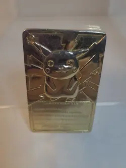PIKACHU Pokemon 23K Gold Plated Trading Card 1999 Burger King (C11) - Image 2