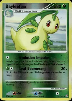Bayleef 41/123 Reverse Holo DP Mysterious Treasures Pokemon - Image 1