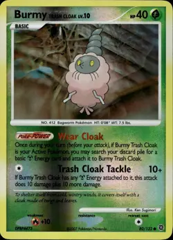 Burmy Trash Cloak 80/132 Reverse Holo DP Secret Wonders Pokemon - Image 1