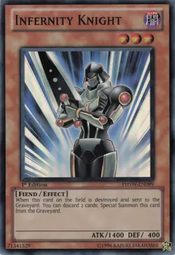 Yugioh Infernity Knight PHSW-EN099 Super Rare 1st Edition NM - Image 1
