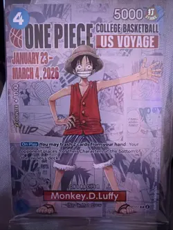 Monkey.D.Luffy (055) -sealed College Basketball US Voyage) P-055 One Piece Promo - Image 1